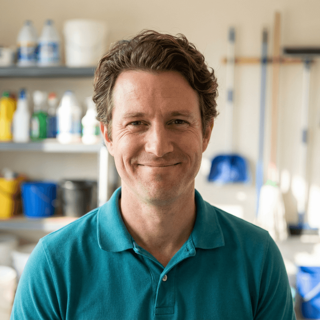 Samuel Hansen, owner of Heer Cleaning Service